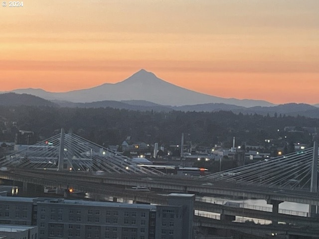 view of mountain feature featuring a city view