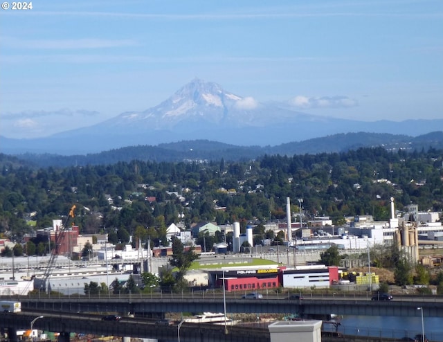 view of city featuring a mountain view