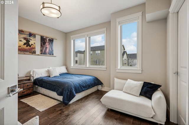 bedroom featuring hardwood / wood-style floors