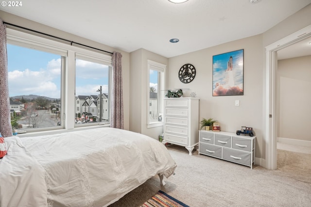 view of carpeted bedroom