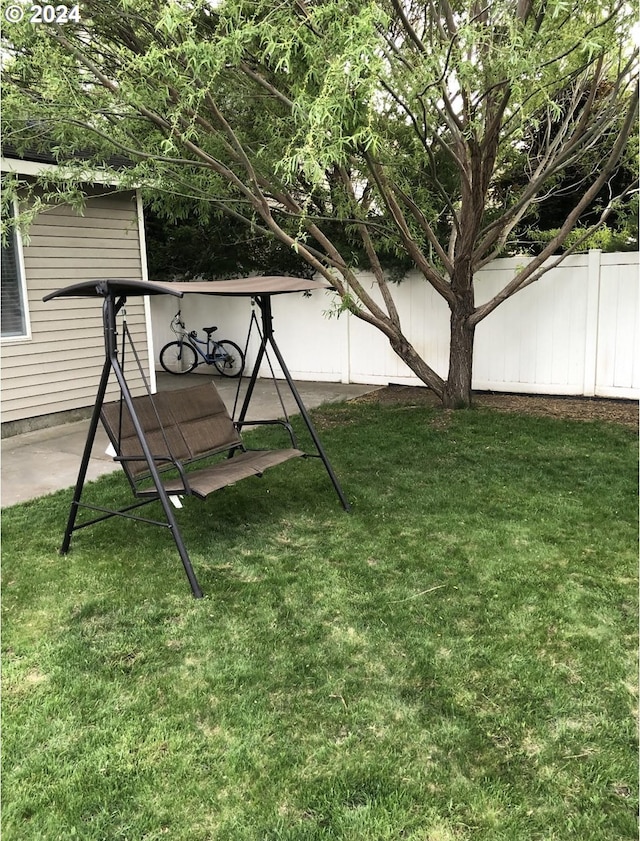 view of yard featuring a patio area