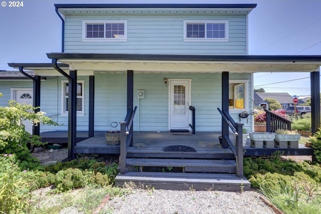 view of front of home with a porch