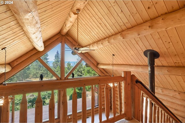 room details with beam ceiling and wooden ceiling