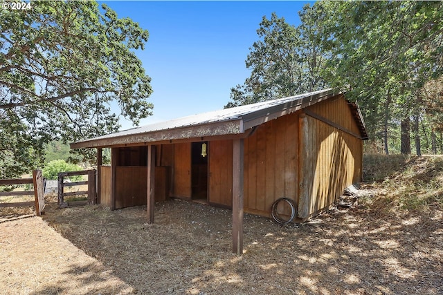 view of horse barn