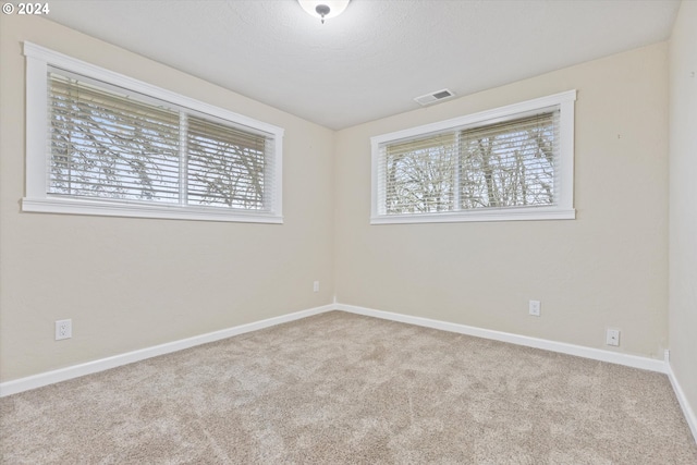 empty room featuring light colored carpet