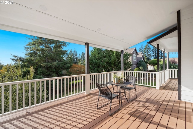 view of wooden terrace