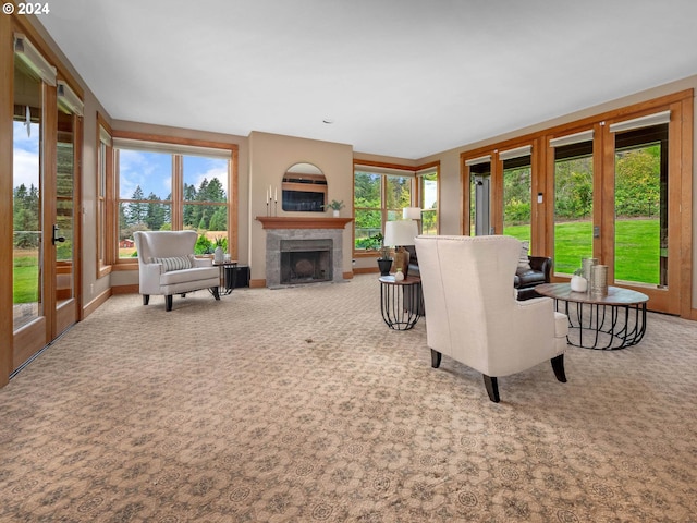 view of carpeted living room