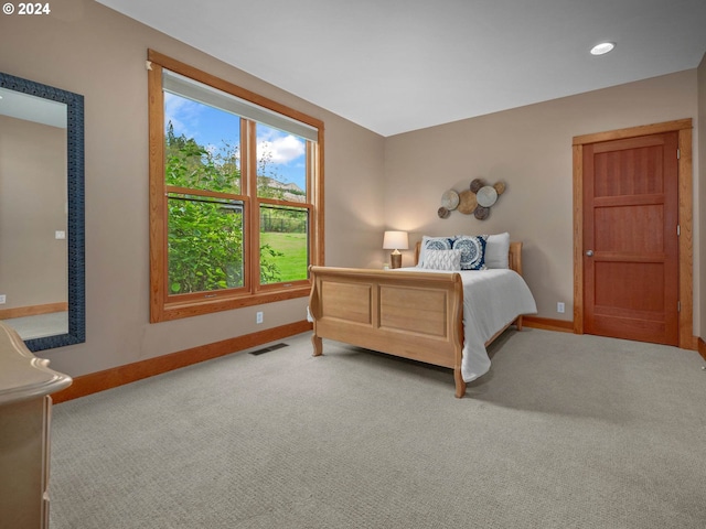 bedroom with carpet floors