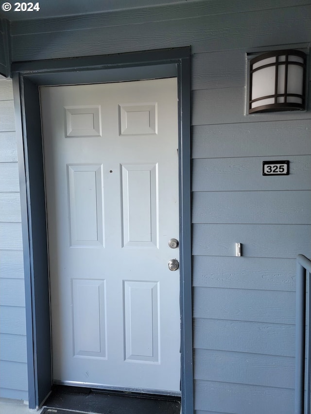 view of doorway to property