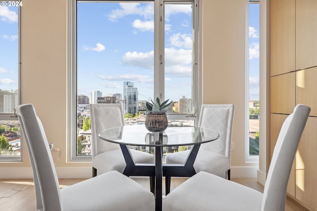 dining space featuring a wealth of natural light