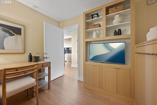 interior space featuring light wood-type flooring