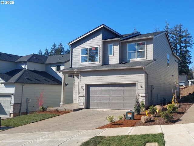 view of front of home featuring a garage