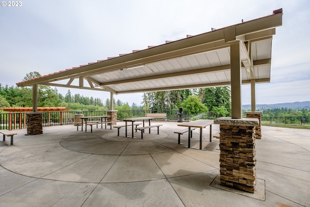 view of home's community featuring a gazebo and a patio area