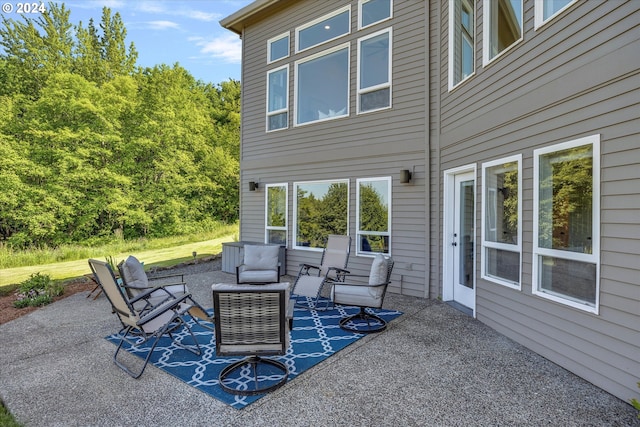 view of patio / terrace featuring an outdoor hangout area