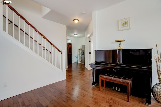 miscellaneous room with hardwood / wood-style flooring