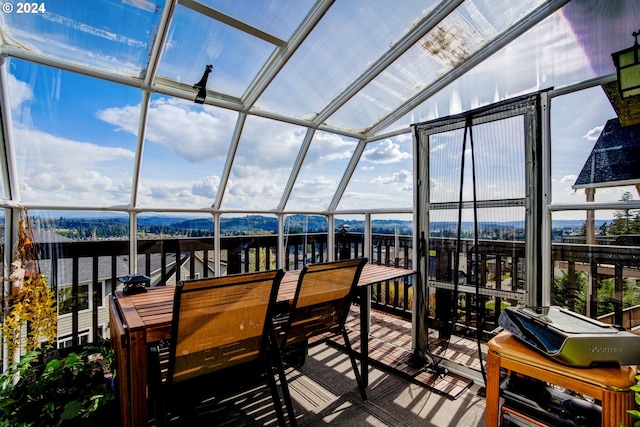 view of sunroom