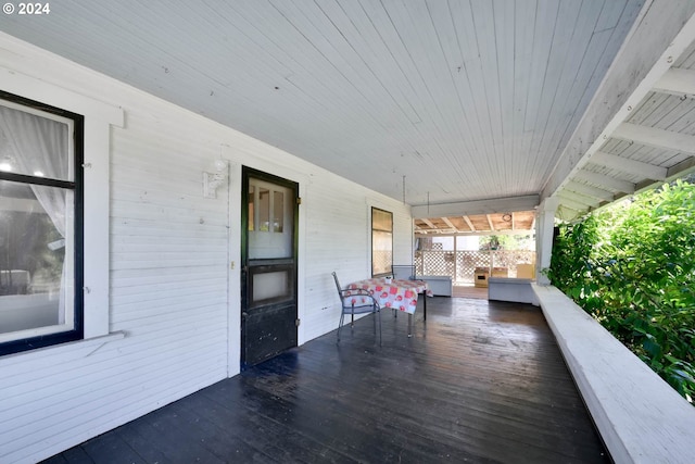 view of patio with a porch