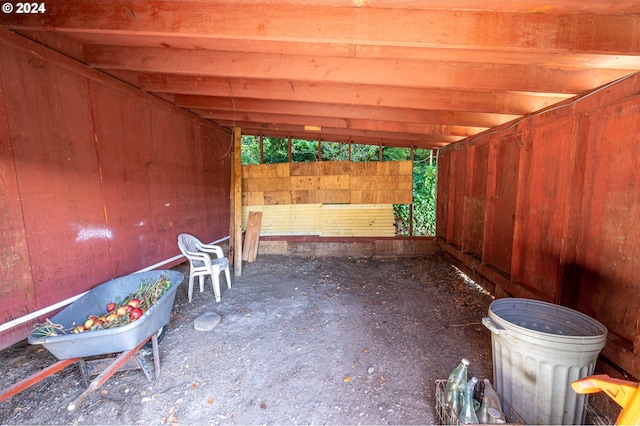 interior space with vaulted ceiling