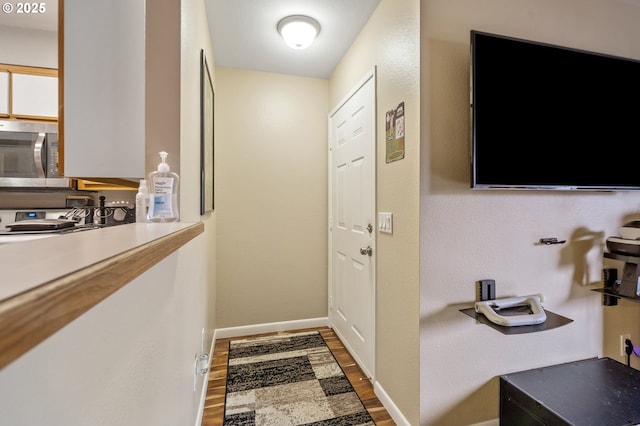 interior space featuring dark hardwood / wood-style floors