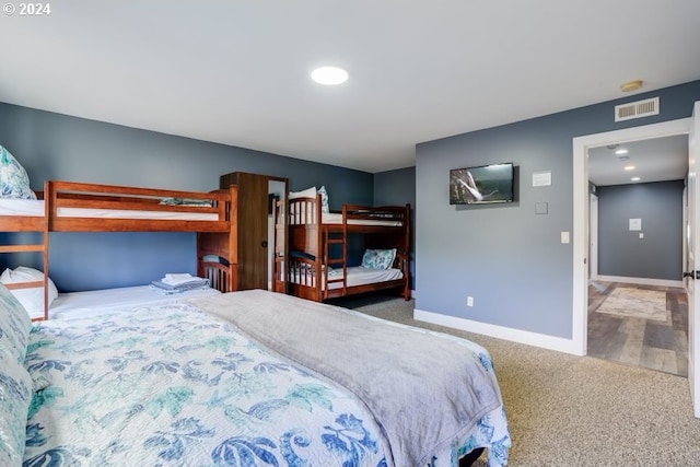 bedroom featuring carpet