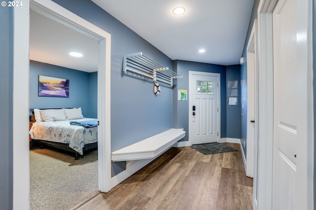 mudroom featuring hardwood / wood-style flooring