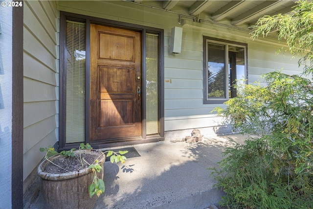 view of doorway to property