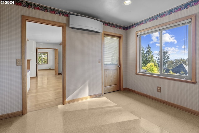 interior space with a wall unit AC