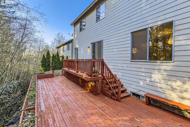 view of wooden terrace