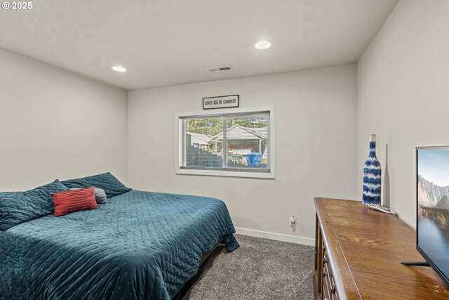 view of carpeted bedroom