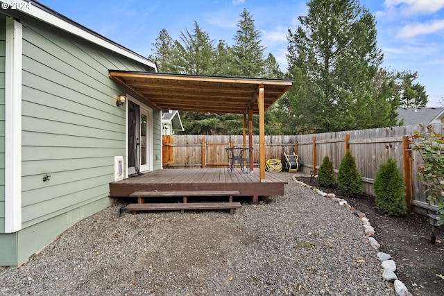 view of yard featuring a deck