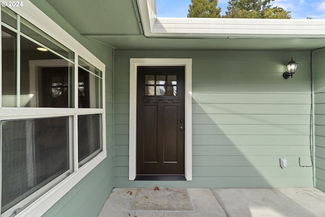 view of doorway to property