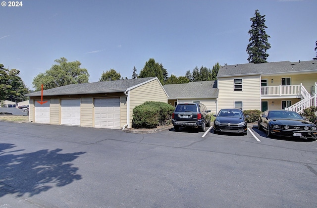 exterior space featuring a garage