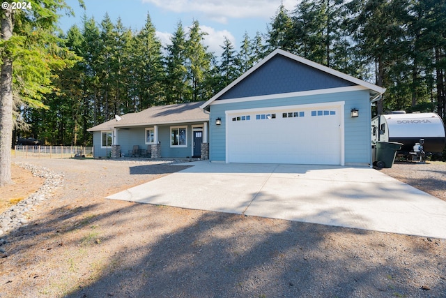 view of front facade featuring a garage