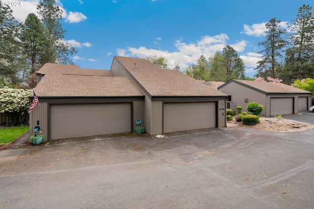 single story home with a garage