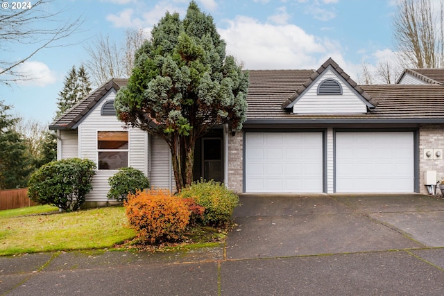 view of front facade with a garage