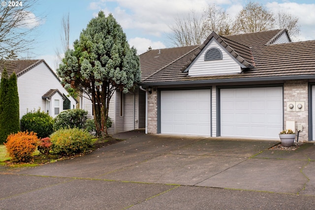 view of front facade with a garage