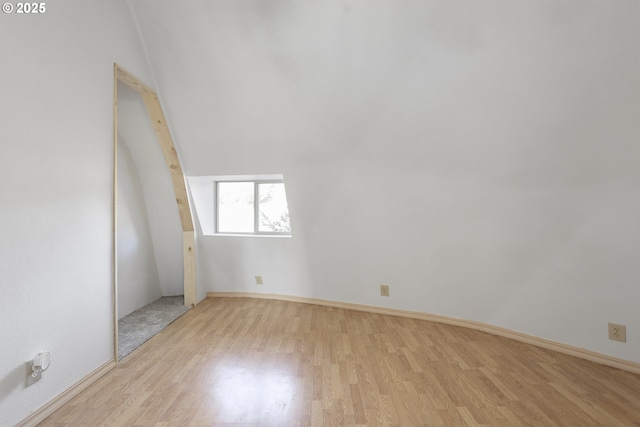 spare room featuring light wood-type flooring