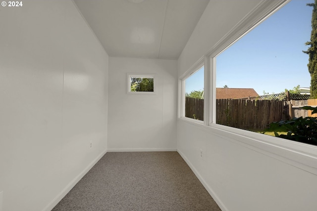 view of carpeted spare room