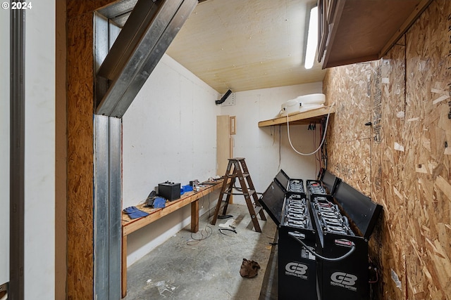 interior space featuring concrete flooring