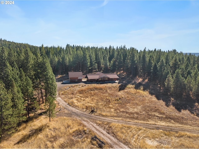 aerial view featuring a rural view