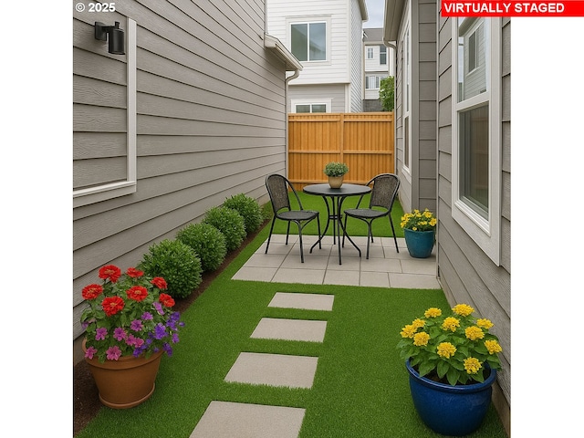 13910 SW 166th Ave, Tigard, OR 97223 - view of yard with a patio area and outdoor dining area