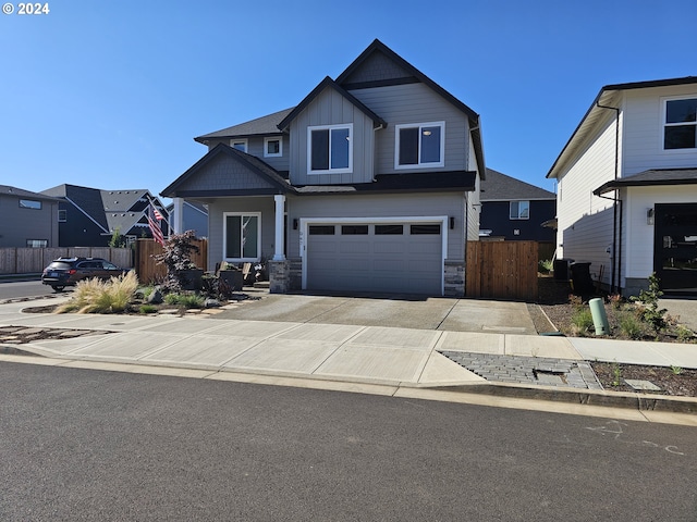 view of front of home featuring a garage