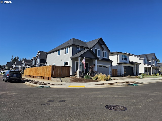 view of front of home featuring a garage