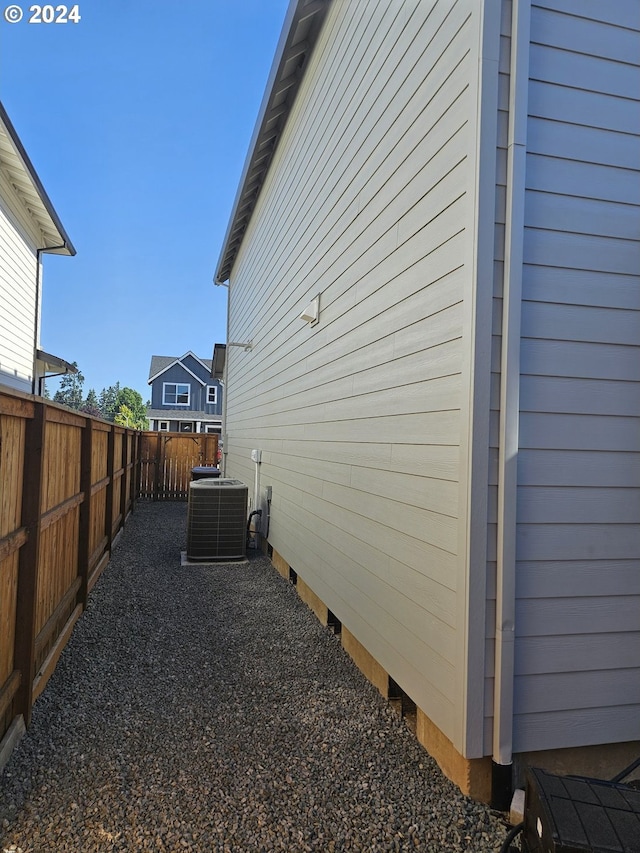 view of property exterior featuring cooling unit