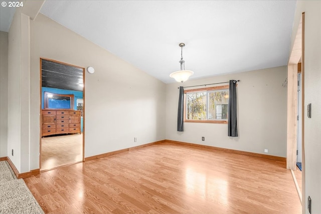 unfurnished dining area with light hardwood / wood-style floors