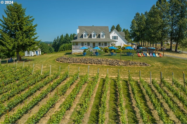 view of yard featuring a rural view