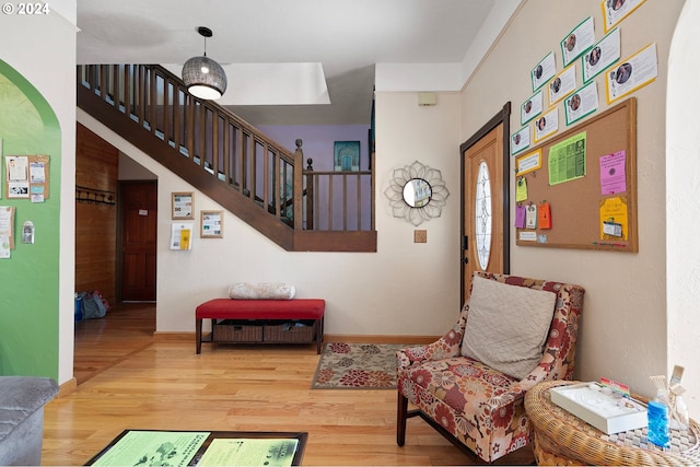 interior space featuring wood-type flooring