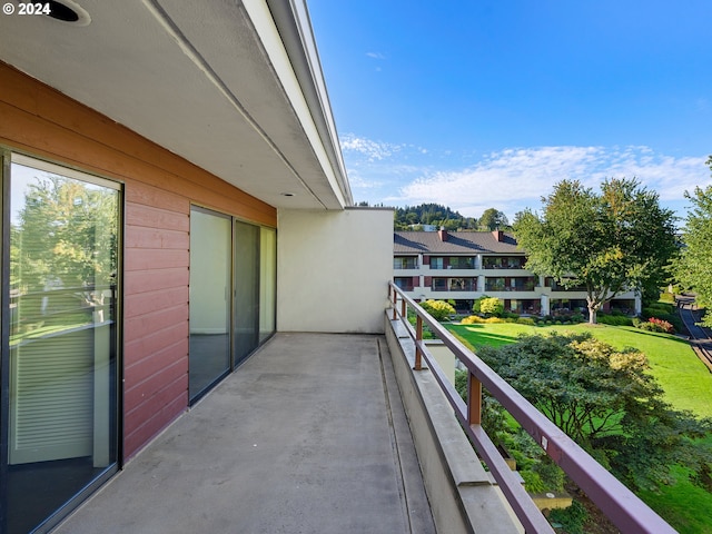 balcony with a residential view