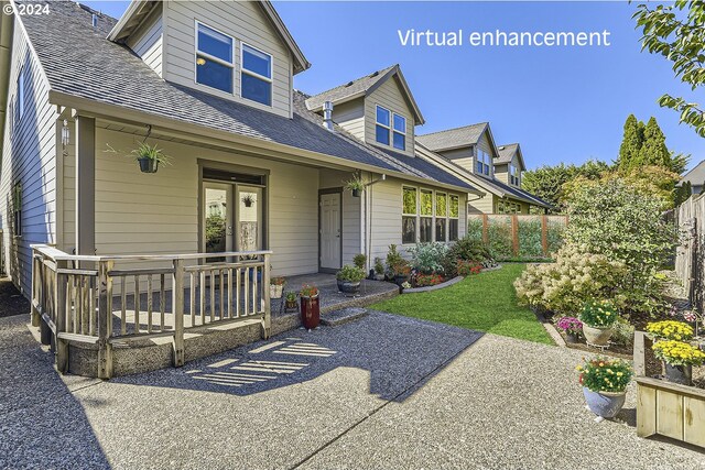 view of front of home with a porch