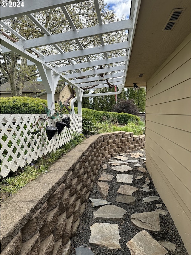 view of patio / terrace with a pergola